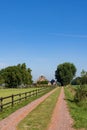 Traditional Dutch farm with trees Royalty Free Stock Photo