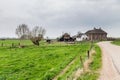 Traditional Dutch farmhouse near Maurik in the Neteherlands Royalty Free Stock Photo