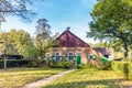 Traditional Dutch farmhouse scene