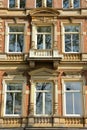 Traditional dutch old facades located on Weesperzijde Street along Amstel river, Amsterdam Royalty Free Stock Photo