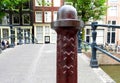 Traditional dutch pole in Amsterdam, Holland Royalty Free Stock Photo