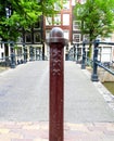 Traditional dutch pole in Amsterdam, Holland Royalty Free Stock Photo