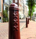 Traditional dutch pole in Amsterdam, Holland Royalty Free Stock Photo