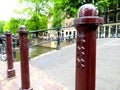 Traditional dutch poles in Amsterdam, Holland Royalty Free Stock Photo