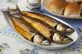 Traditional dutch smoked mackerels