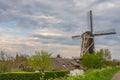 Traditional dutch windmill in the Haaften village, Province of Gelderland