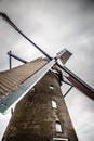 Traditional Dutch Windmill at Kinderdijk Royalty Free Stock Photo