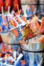 Traditional Dutch Windmill Pinwheel Toys for sale at a Dutch shop in the Keukenhof, Garden of Europe, Netherlands