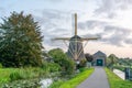 Traditional dutch windmill in a rural landscape Royalty Free Stock Photo