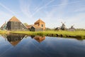 Traditional Dutch windmills with canal in Zaanse Schans at Amsterdam, Netherland Royalty Free Stock Photo