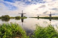 Traditional Dutch Windmills Kinderdijk World Unesco heritage Royalty Free Stock Photo