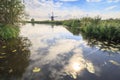 Traditional Dutch Windmills Kinderdijk World Unesco heritage Royalty Free Stock Photo