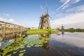 Traditional Dutch Windmills Kinderdijk World Unesco heritage Royalty Free Stock Photo