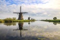 Traditional Dutch Windmills Kinderdijk World Unesco heritage Royalty Free Stock Photo