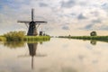 Traditional Dutch Windmills Kinderdijk World Unesco heritage Royalty Free Stock Photo