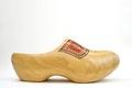 Dutch wooden clog isolated on the white background