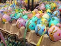 Traditional Easter market with painted easter eggs in Vienna Royalty Free Stock Photo