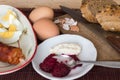 Traditional easter meal in east Europe Royalty Free Stock Photo