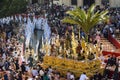 Traditional Easter procession in Seville led by Nazarenes