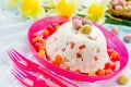 Traditional Easter quark dessert with candied fruit Royalty Free Stock Photo
