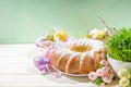 Traditional Easter round cake