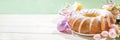 Traditional Easter round cake Royalty Free Stock Photo