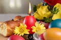 Traditional easter table settings Royalty Free Stock Photo