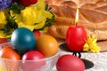 Traditional easter table settings Royalty Free Stock Photo