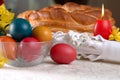 Traditional easter table settings Royalty Free Stock Photo