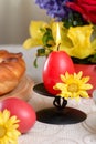 Traditional easter table settings Royalty Free Stock Photo