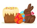 Traditional Easter Treats Isolated Illustration