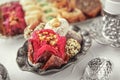 Traditional Eastern Iranian and Afghan, Turkish and Arabic sweets for the holiday