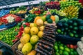 Traditional ecuadorian food market selling agricultural products and other food items in Cuenca, Ecuador, South America Royalty Free Stock Photo