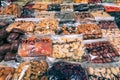 Traditional ecuadorian food market selling spices products and other food items in Cuenca, Ecuador, South America Royalty Free Stock Photo