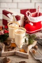 Traditional eggnog for Christmas