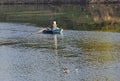 Traditional egyptian bedouin fisherman on river