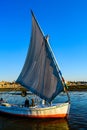 Traditional egyptian vessel felucca on a Nile river in Luxor, Egypt Royalty Free Stock Photo