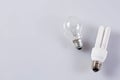 Traditional and energy efficient bulb Royalty Free Stock Photo