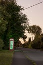 Traditional english phonebox at night Royalty Free Stock Photo