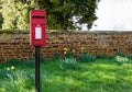 Traditional English post box Royalty Free Stock Photo