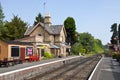 Traditional English railway station Royalty Free Stock Photo