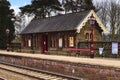 Traditional English Railway Station Royalty Free Stock Photo