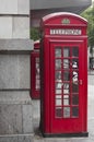 Traditional English Red phone box Royalty Free Stock Photo