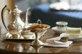 Traditional english tea party serving stillife Royalty Free Stock Photo