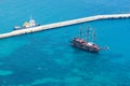 Traditional entertainment at sea. Turkey.