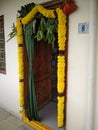 A traditional entrance decoration of a typical family