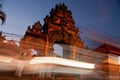 Traditional entrance gate of Tanah Lot beach in Bali