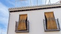 Traditional esparto curtains in a home in the Albaicin neighborhood, in Granada, Spain.