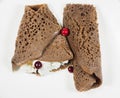 Traditional Ethiopian flatbread from fermented teff flour on a w Royalty Free Stock Photo
