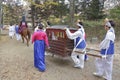 Traditional ethnic wedding of folk people at Namsangol traditional folk village, Seoul, South Korea - NOVEMBER 2013